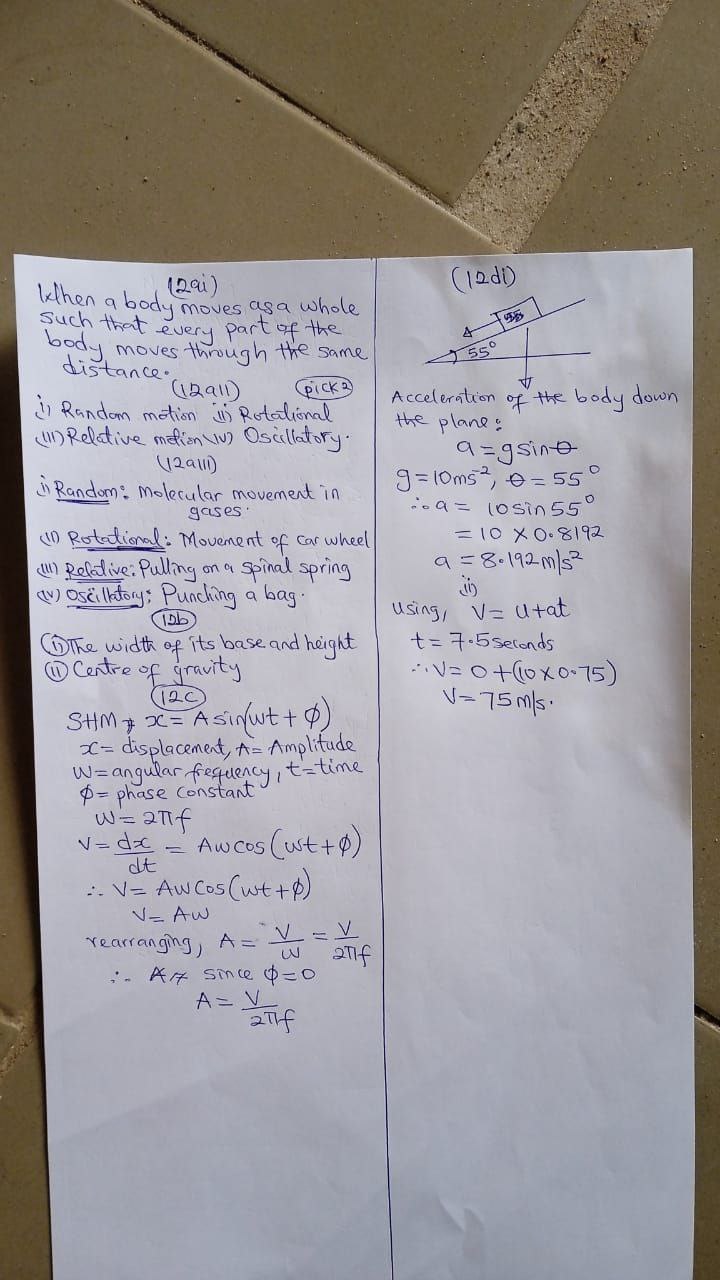 June July NECO Physics Questions 2025 Free Answers Essay Obj 100