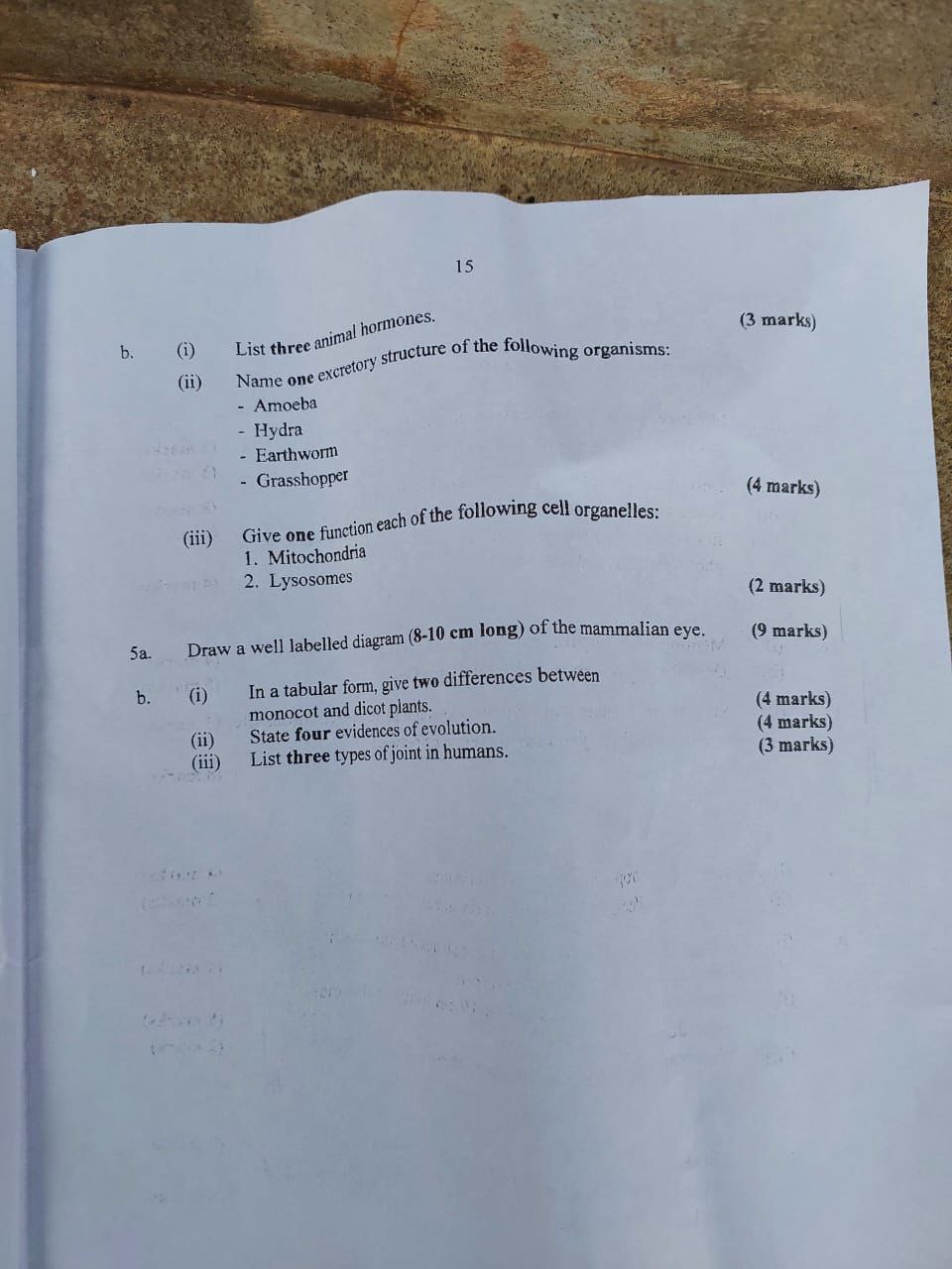 2022 neco biology objective and essay answers