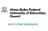 Alvan Post UTME 2025 Screening Exercise